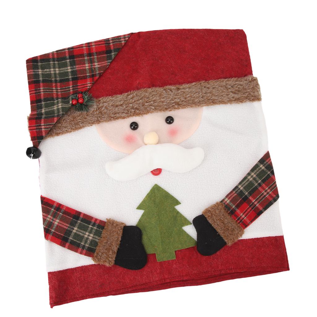 Xmas Dinner Chair Back Covers Easy To Install Soft Anti Wrinkle Non Slip Christmas Chair Slipcovers
