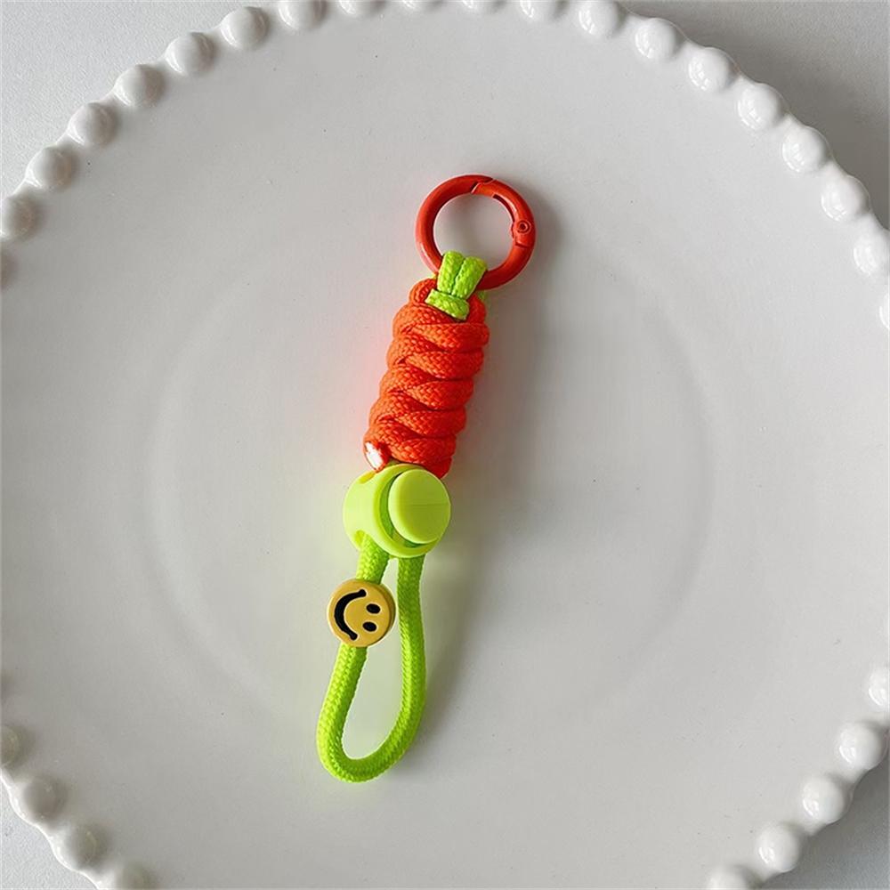 Cute Stylish Happy Heart Wrist Phone Lanyard Outdoor For iPhone Universal Case Nylon Rope Card Cord Clip Hanging Anti-lost Strap