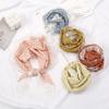 Girls Summer Sweet Scarf Vintage Women's Lace Triangle Scarves For Muslim Women Printed Floral Hijab Turban Hair Accessories
