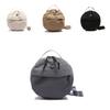 Small Nylon Round Purse With Zipper Compartment And Inner Slip Pocket For Daily Womens Style