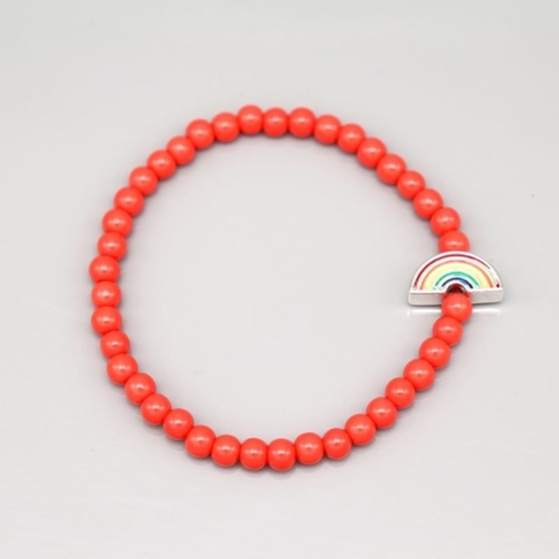 BONBEAU Kitsch Motives Color Glassball Bracelet Kitsch Motif Charm Glassball Bead Bracelet 7 Colors