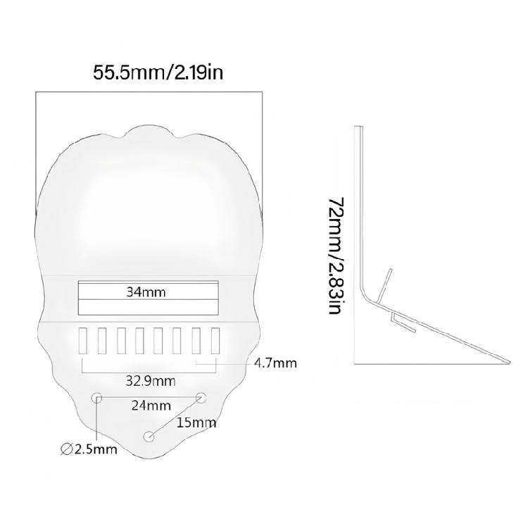 Professionelles 8-Saiten-Mandolinen-Saitenhalter Farbe Metall Zeichenbrett Gitarrenteil für Saitenwechsel