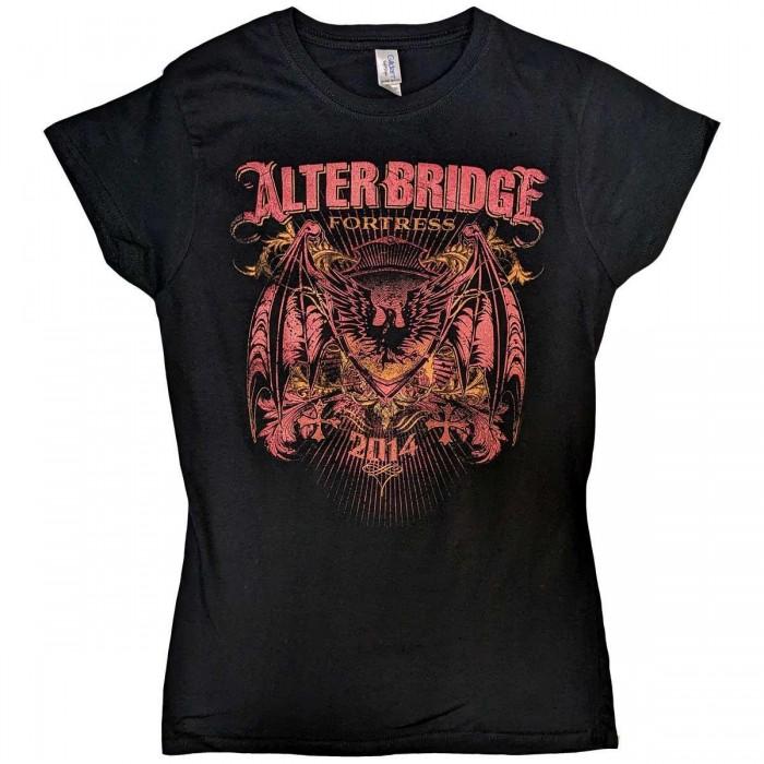 Camiseta feminina/feminina Alter Bridge Fortress Batwing Eagle S preto