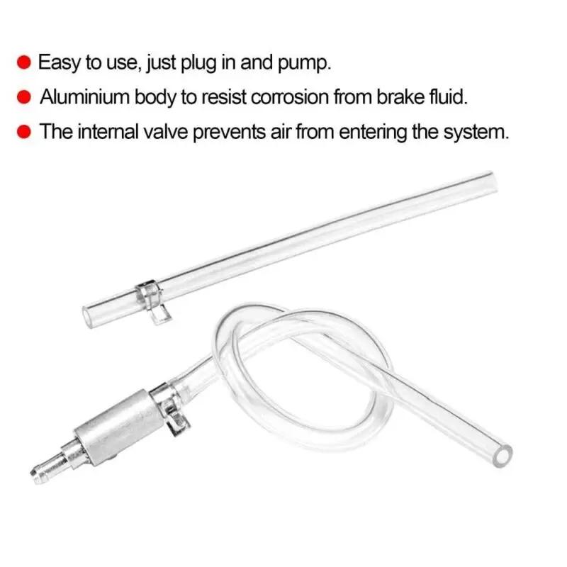 Car Clutch Brake Bleeder Hose with Non Return One Way Valve Tube Bleeding Tools for Motorcycle Replacement Adapter Kits