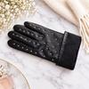Rivet Beads Decoration Touch Screen Gloves Windproof Winter Women Gloves  Outdoor Cycling