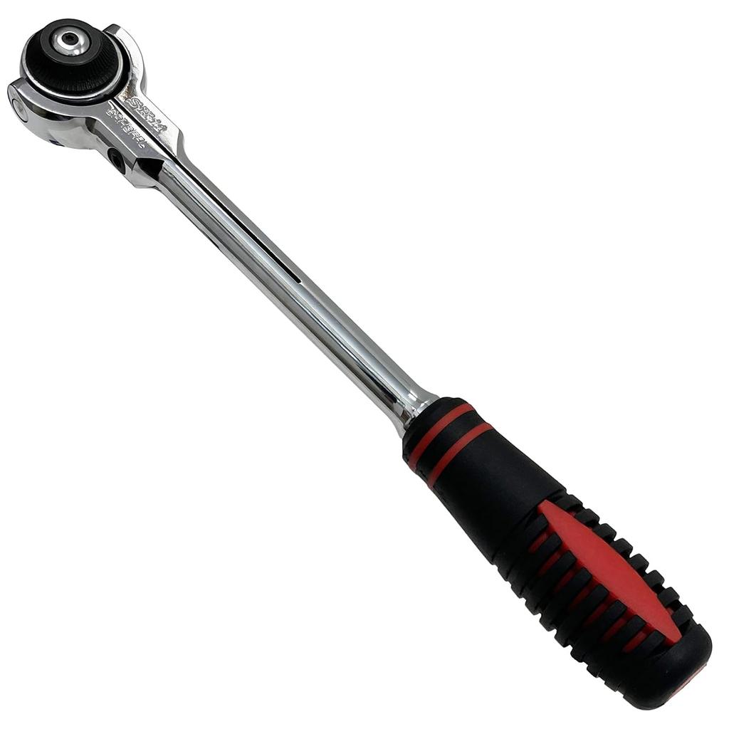 SK11 Swivel Ratchet 72 Tooth 280mm Overall Length Handle, 9.5mm Drive, 3/8" Drive, SRH3FRL, Gear,
