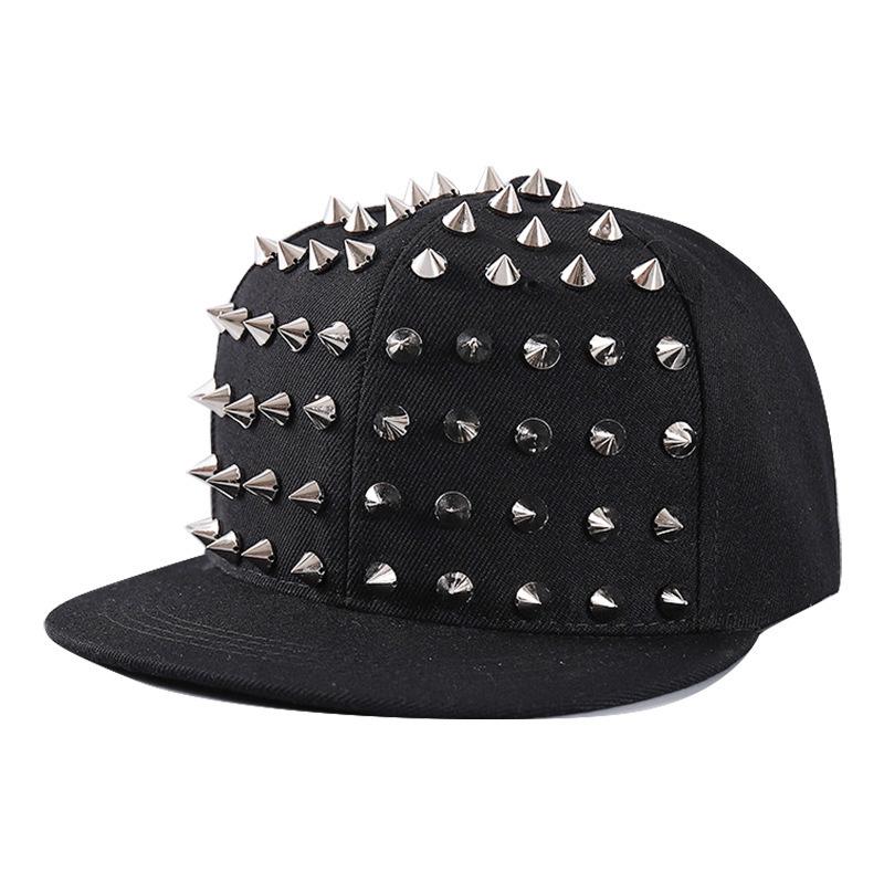 Neue Straße Personalisierte Mode Nieten Entenschnabel Hut Hip Hop Street Dance Flat Edge Baseballkappe