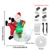 6.89FT Inflatable Santa Claus Gift Sack Dog Toy Xmas Yard Lawn Party Decoration Festive Gift LED Christmas Supplie Home Ornament