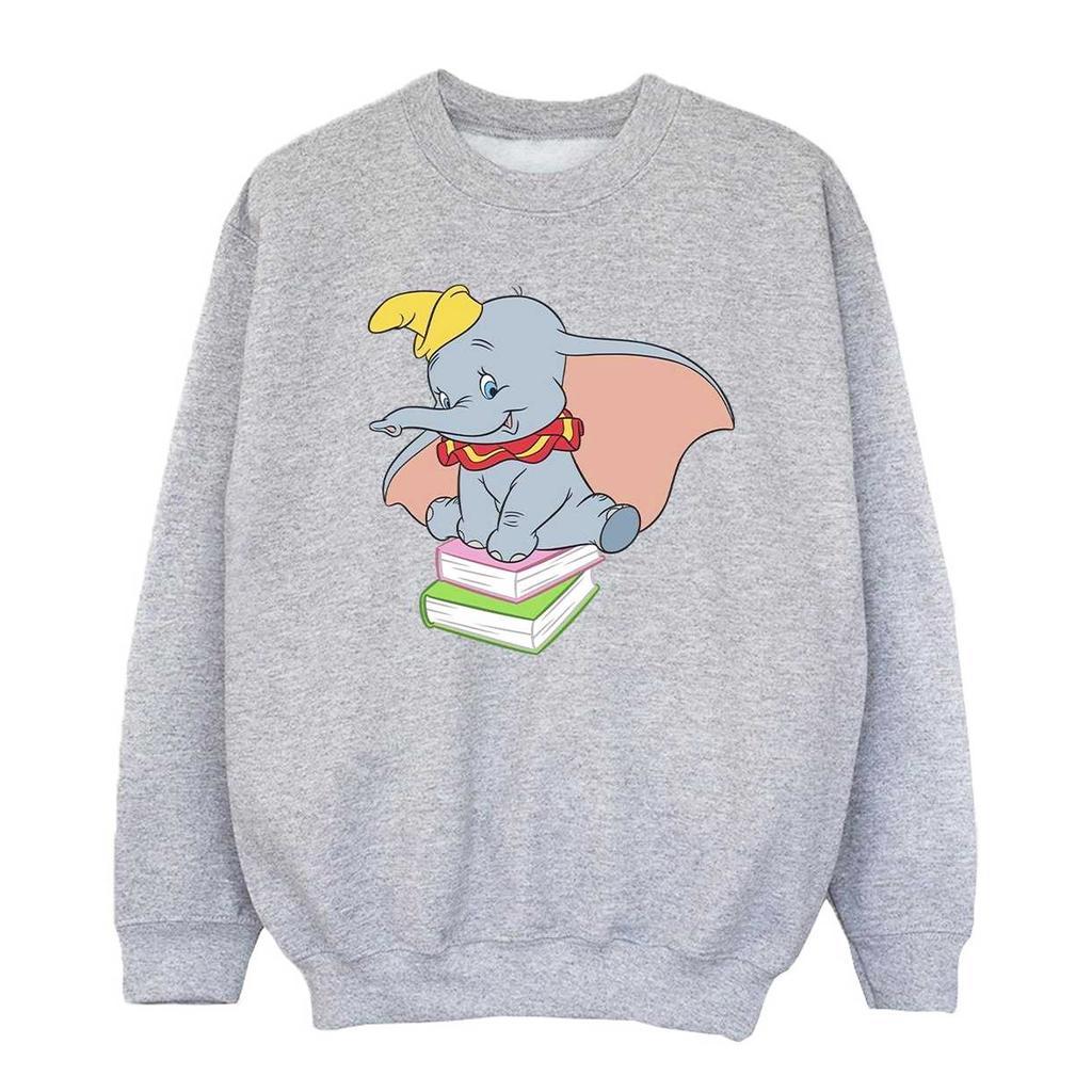 Disney Mädchen Dumbo sitzt auf Büchern Sweatshirt