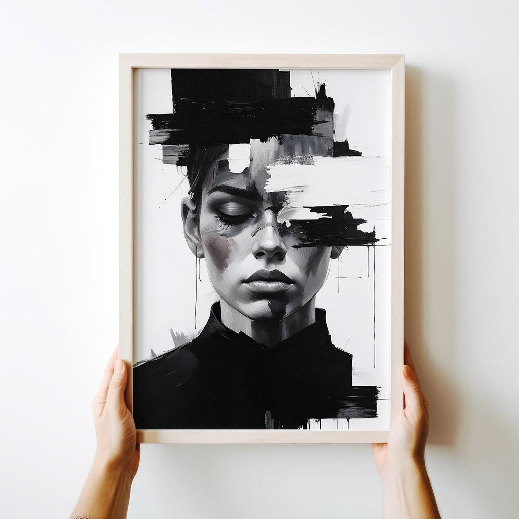 Plakat abstrakcyjny portret