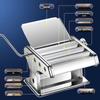 Stainless Steel Manual Pasta & Dumpling Maker: Hand-Cranked Noodle & Dough Sheet Machine