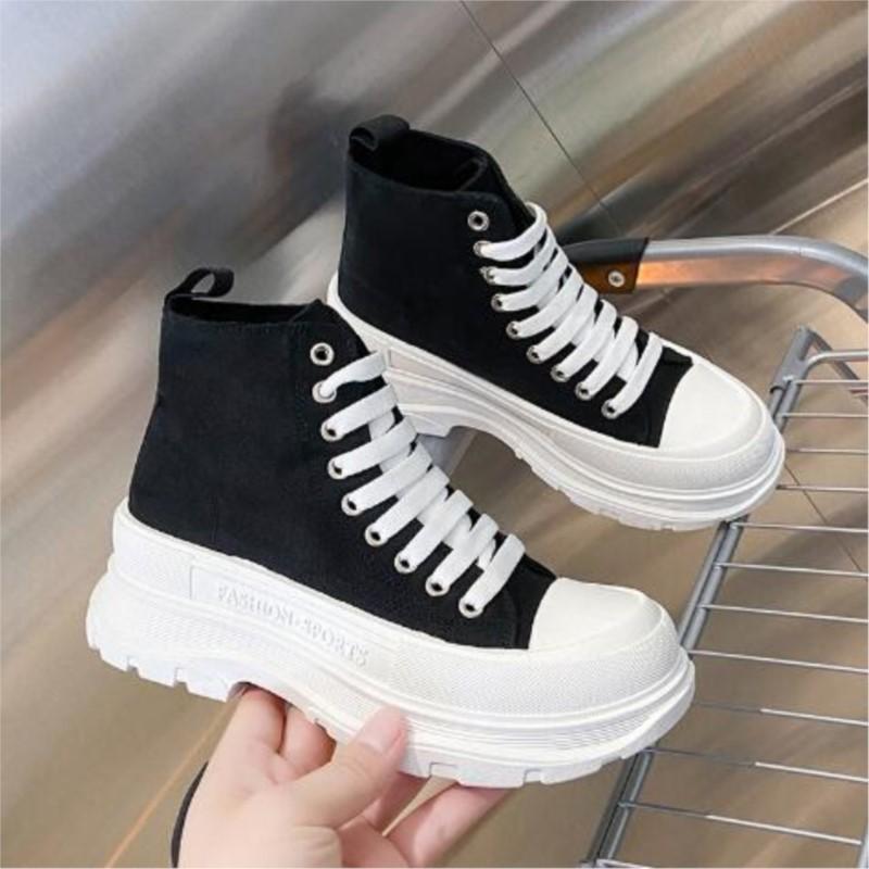 Autumn new thick soled canvas shoes female couple casual shoes fashion men women's fashion canvas sneakers C1208