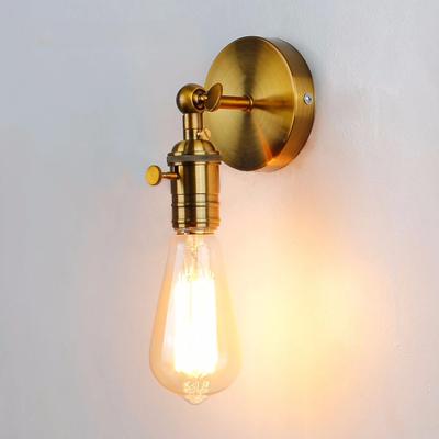 Lampada da parete decorativa americana retrò industriale con braccio oscillante, lampada da comodino per camera da letto, corridoio, lampada da parete pieghevole regolabile in oro nero