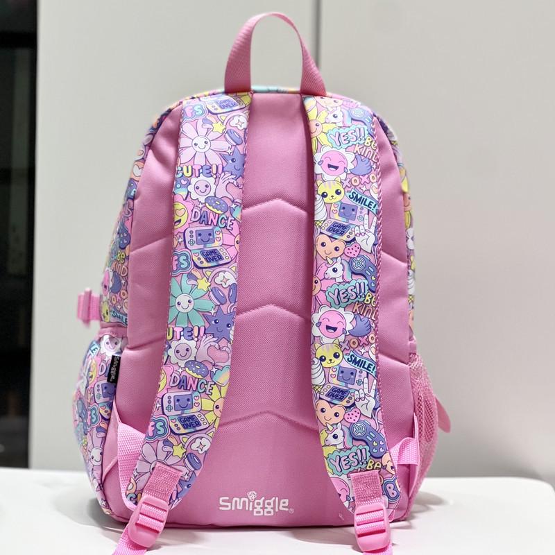 Smiggle Modrý Školní Batoh s Dvojitými Ramenními Popruhy pro 1.-6. třídu - Velký, Dekompresní, Multifunkční Batoh