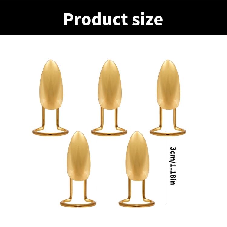 Trendy Nail Adornment Rings Set 5 Pieces Safe Sturdy Alloy Materials Jewelry Accessory for Sensitive Skin Outfits