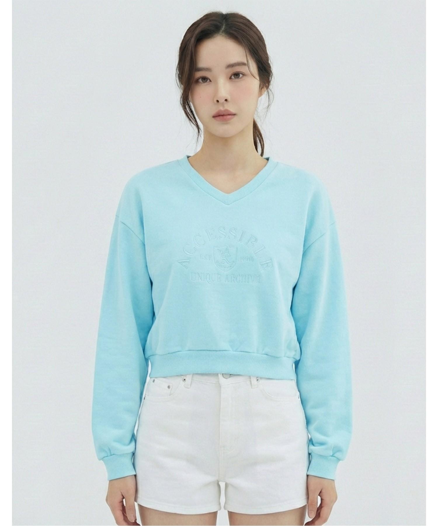 Vanake Lettering Embroidered T-Shirt_Vb34Tsq305Z Color: Green(Gn)/Free(Free)