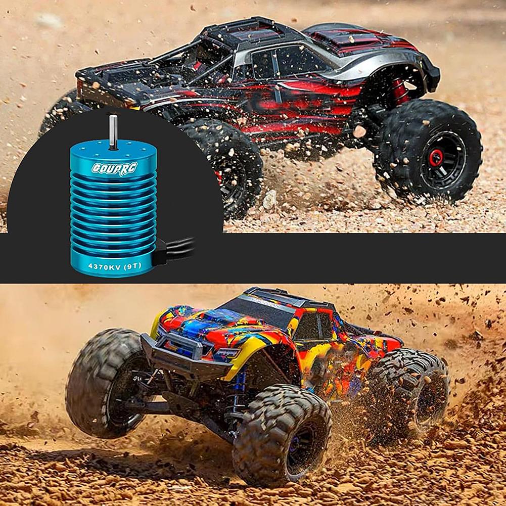 4370KV Mini Brushless Motor with 60A ESC Electric Speed Controller Combo Set  3.175mm Shaft RC Motor for 1/10 RC Car Truck