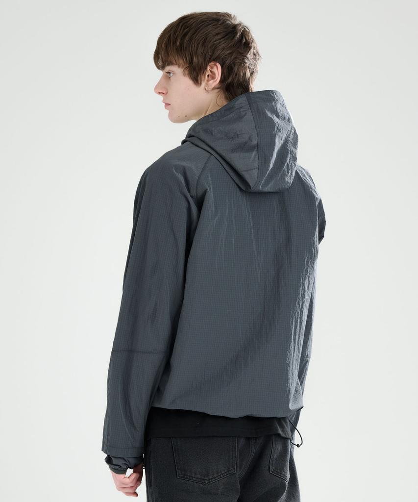 Zplish Curved Hooded Wind Jacket Charcoal
