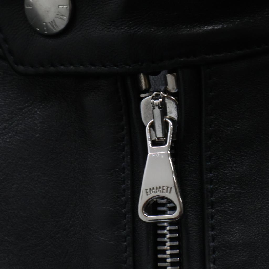 EMMETI Andrea Padded Single-breasted Lambskin Jacket Jacket 50 blackUsed