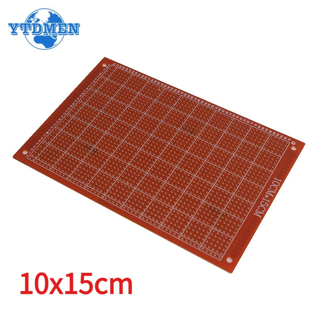 1PCS PCB Bakelite Copper Plate 10x15cm Universal Single Sided Circuirt Board PCB Prototype Breadboard Yellow DIY 10*15cm