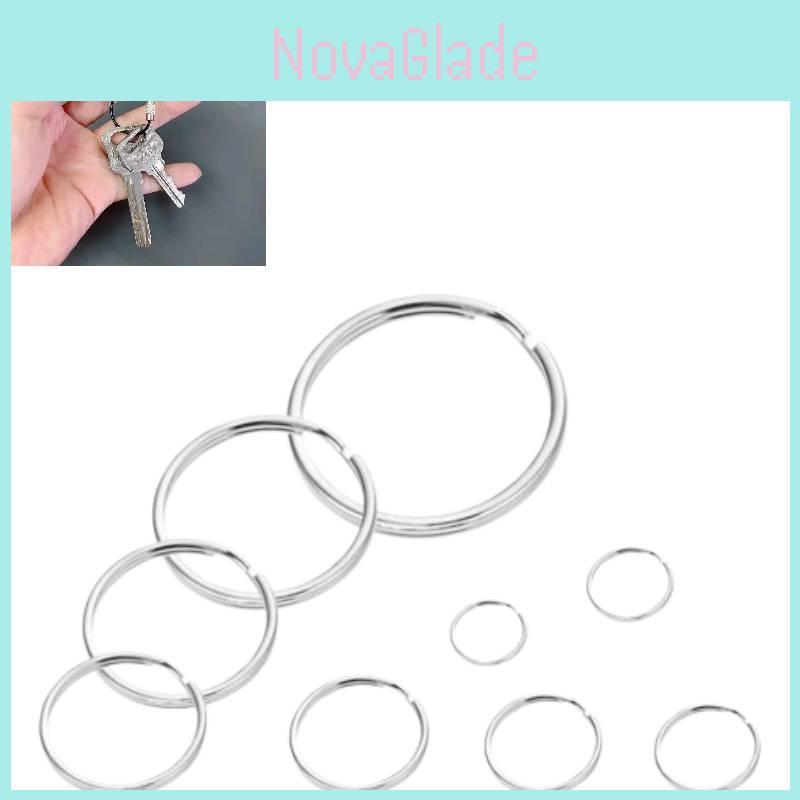 Metal Keychain Rings With Double Loop Nickel Finish For Key Holder Collection