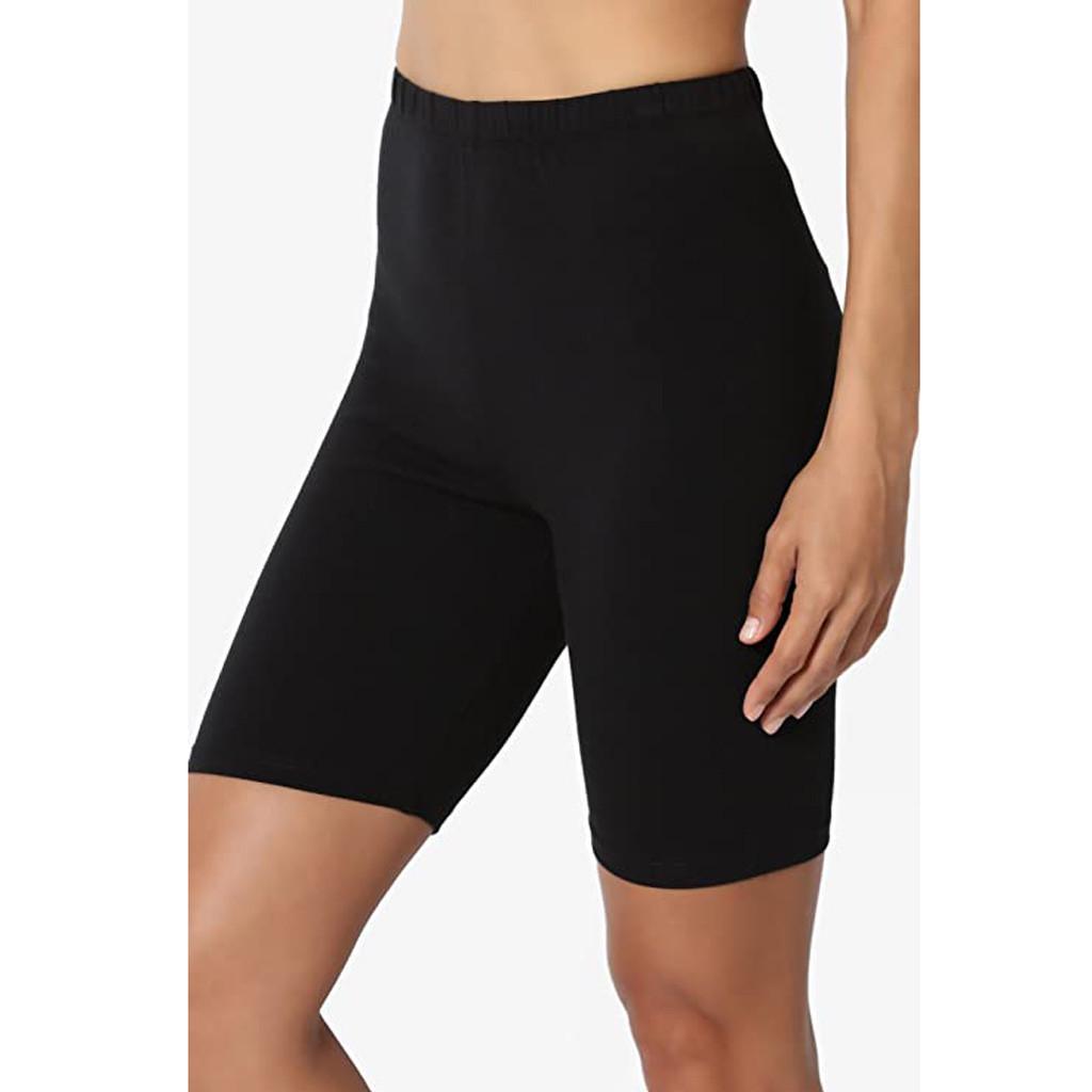 Športová joga Jednofarebné Stredná dĺžka Stehna Strečová Bavlna Spandex Vysoký Pás Aktívne Krátke Legíny