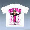 T-shirt Grafica Bret _Hitman_ Hart Uomo Donna Retro Leggenda del Wrestling Fan Casual Streetwear Maglietta a Maniche Corte