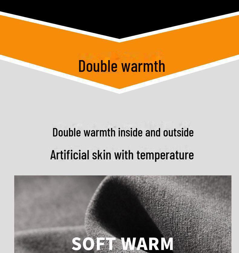 Men's Double-Sided Velvet Heat Storage Half Turtleneck Long-Sleeve Shirt - Warm Winter Base Layer