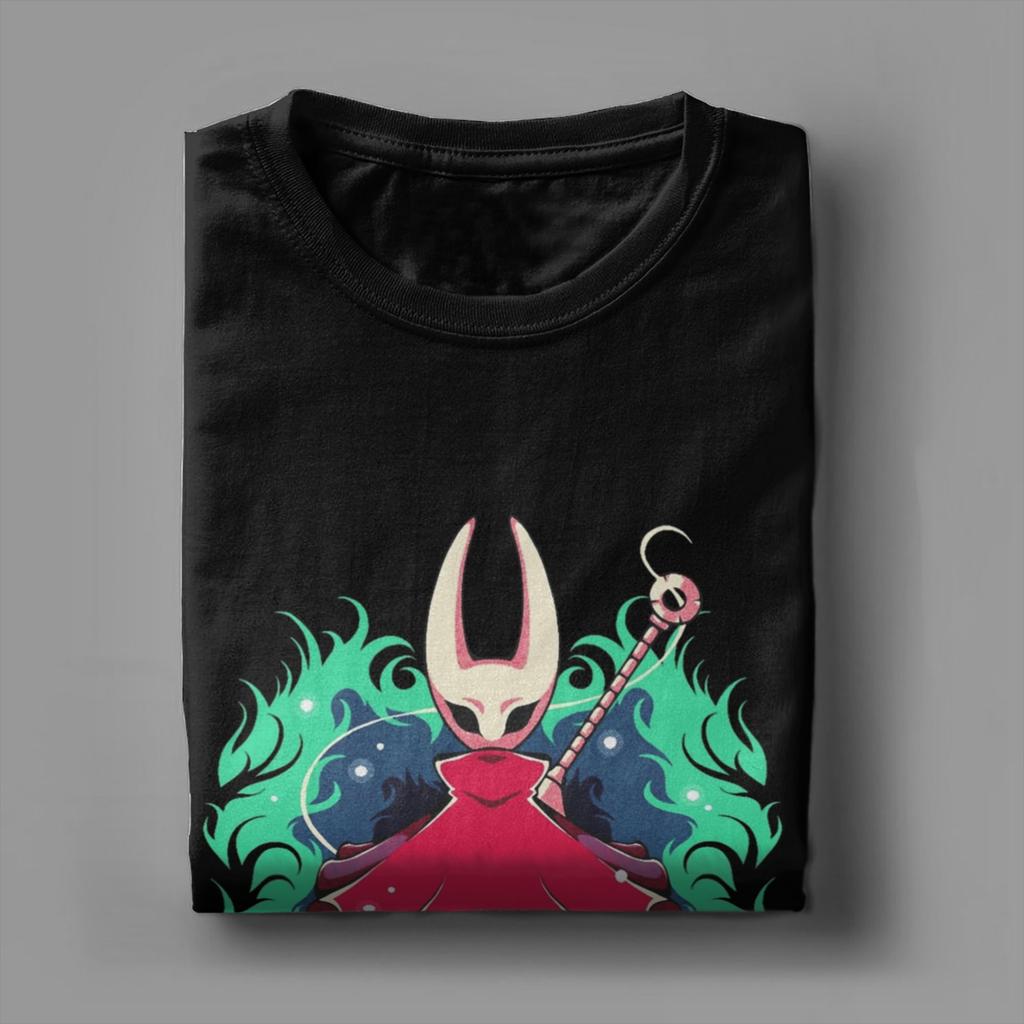 Hollow Knight Silksong Hornet Herren T-Shirts Neuheit T-Shirt Kurzarm Rundhals T-Shirt 100% Baumwolle Geschenkidee Tops