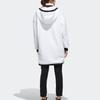Adidas Městská Boa Dlouhá Bunda Fleece Teplá Středně Dlouhá Bunda s Kapucí Dámská Bunda Bílá GM1427