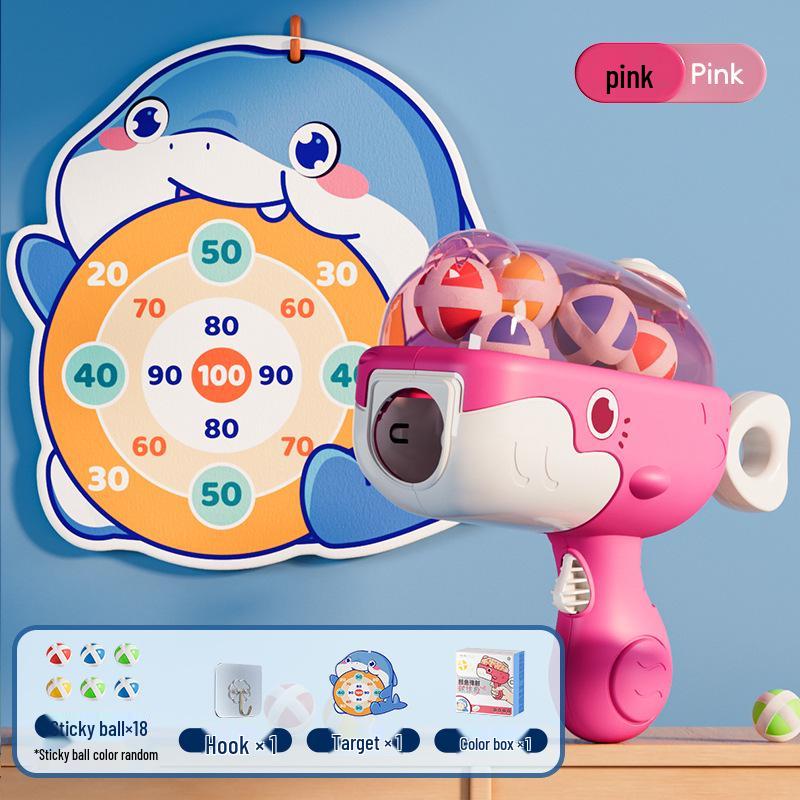 Cross-Border Whale Sticky Ball Gun: Interactive Shooting Toy for Kids and Parents