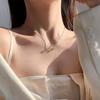 Geometric Cube Necklace - Women's Light Luxury Fashionable Collarbone Chain, Gentle Temperament, Trendy Niche Ins Style.