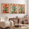 Vintage Mexican Cactus Posters Print Colorful Floral Aesthetic Art Canvas Painting for Modern Living Room Corridor Wall Decor