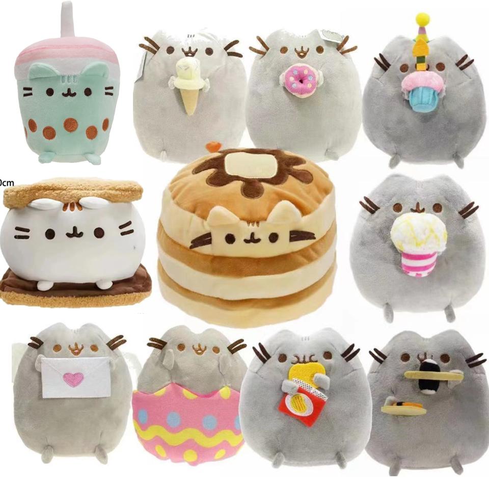 Cute Simulated Cat Doll Plush Toy Anime Cat Soft Home Decor Tabletop Bedroom Decoration Kids Toy Series Accessories Gift
