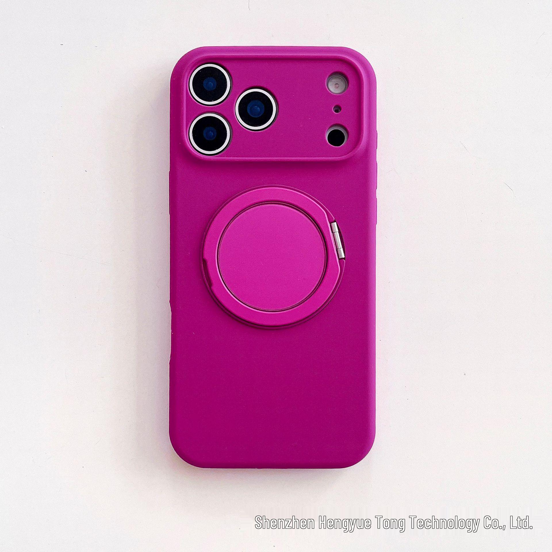 

360° Rotating Holder Liquid Phone Case for iPhone 17 Pro Max – Drop-proof, 16 Solid Colors Available iPhone 14 Pro Max