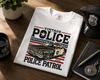 Vintage Police Patrol Car T-Shirt and Kids Tshirt | Retro USA Badge Design