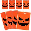 LOKIPA Halloween Plastic Pumpkin Trick or Treat Candy Bags,72pcs Jack O Lantern Pumpkin Gift Snacks Party Favor Bag for Halloween