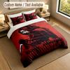 3Pcs Bedding Set Custom Name Text, 1 Sheet 2 Pillowcases Home Bed DecorScream Ghostface