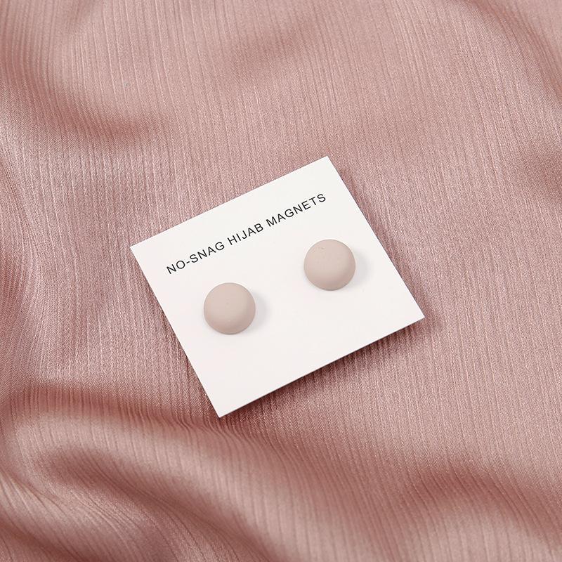 Fashion Matte Silk Scarf Hijab Magnetic Brooch Hijab Round Clip For Women Shawl Muslim Strong Magnetic Button Turban Accessories