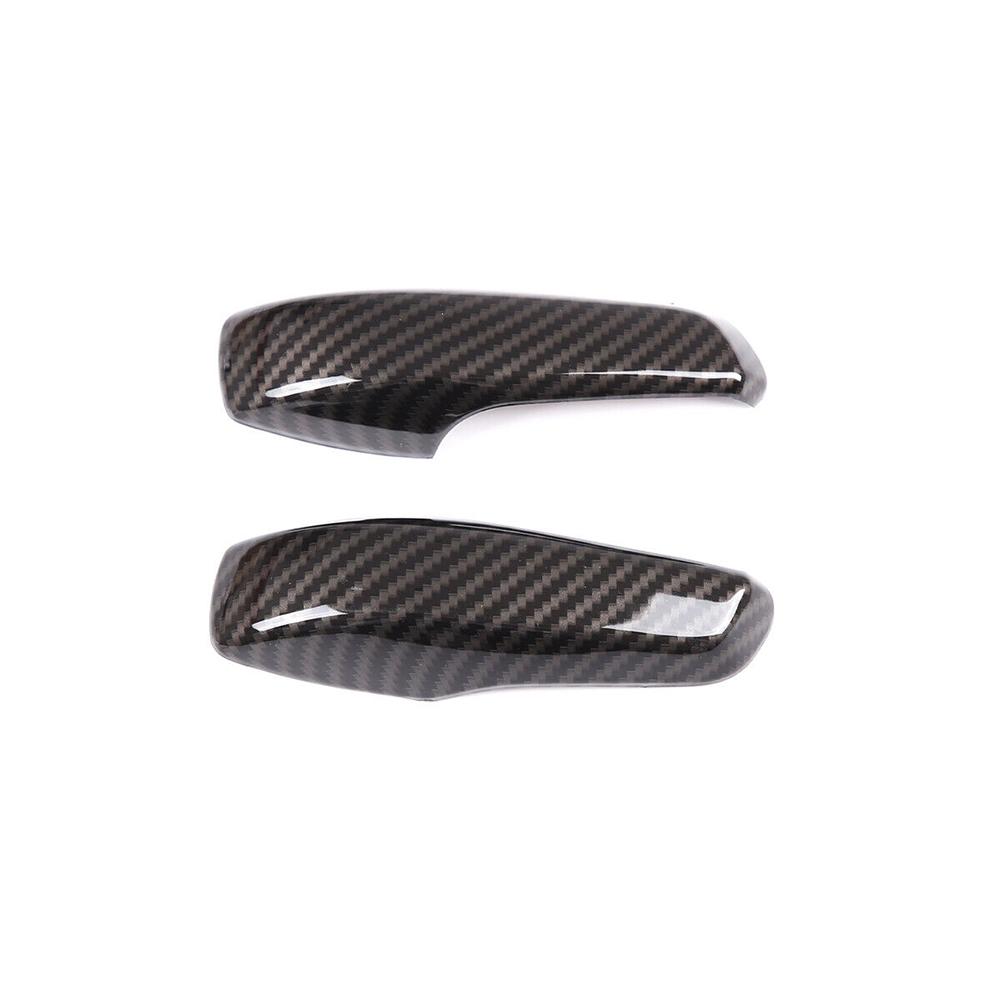 Capac mâner ușii Cadru decorativ Fibră de carbon Negru