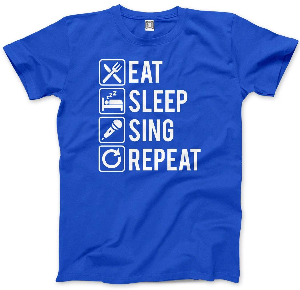 Eat Sleep Sing Repeat - Singer Karaoke Mens Unisex T-Shirt S