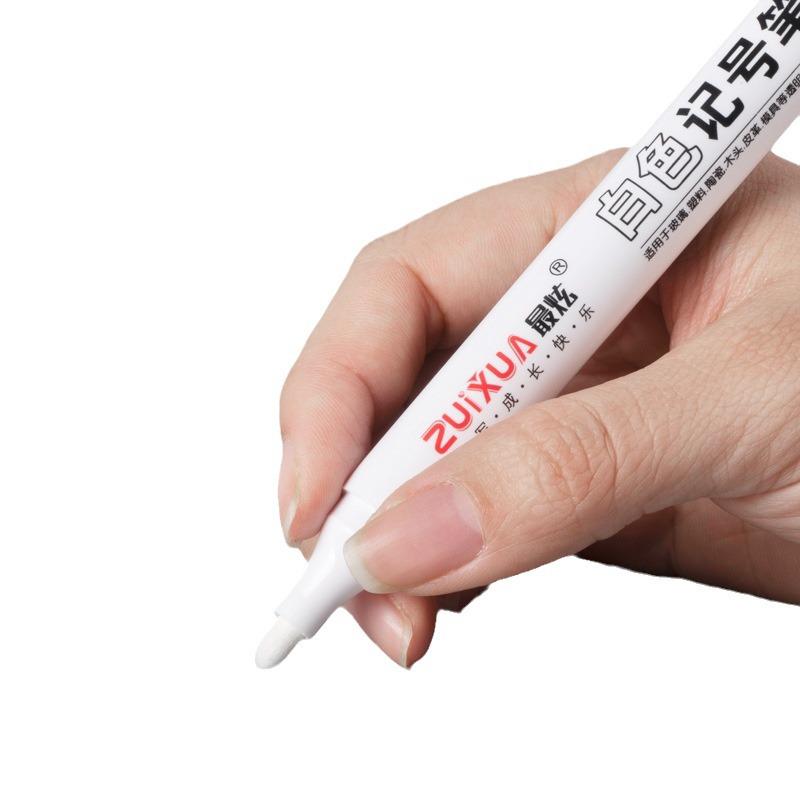Quick-Drying Waterproof Oil-Based Dual Tip Marker Pen with Large Capacity and Non-Fading Broad Tip