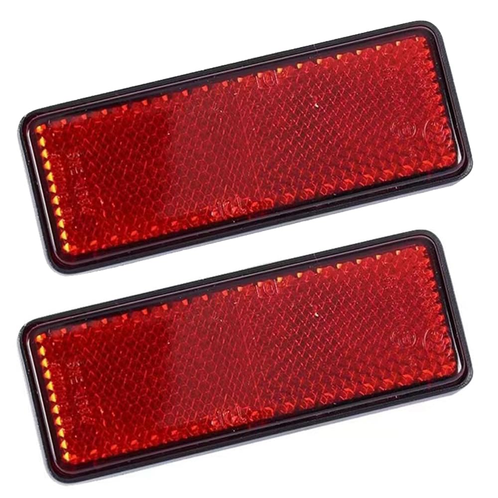 Reflector Reflector Motorcycle Rear Saddle Bag Reflective Cover LED (Red Color) 2 Pcs Tape