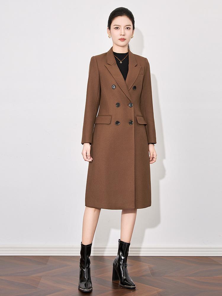 

High sense loose temperament front shoulder suit retro fashion coat niche medium and long women s commuter jacket S хакі