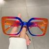 Módní čtvercové brýle Dámské Stylové Nadměrné Vícebarevné Brýlové obroučky Trendy Značkový Design Brýle na Ozdobu