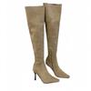 Two-wear Foldable Stacking Boots, Suede High-heeled French Pointed Over-the-knee Boots, Women's Boots, New In Autumn and Winter 2025