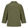 Women's Casual Loose Fit Button Down Shirt Three Quarter Sleeve Collared Blouse Lightweight Soft Fabric Relaxed Style