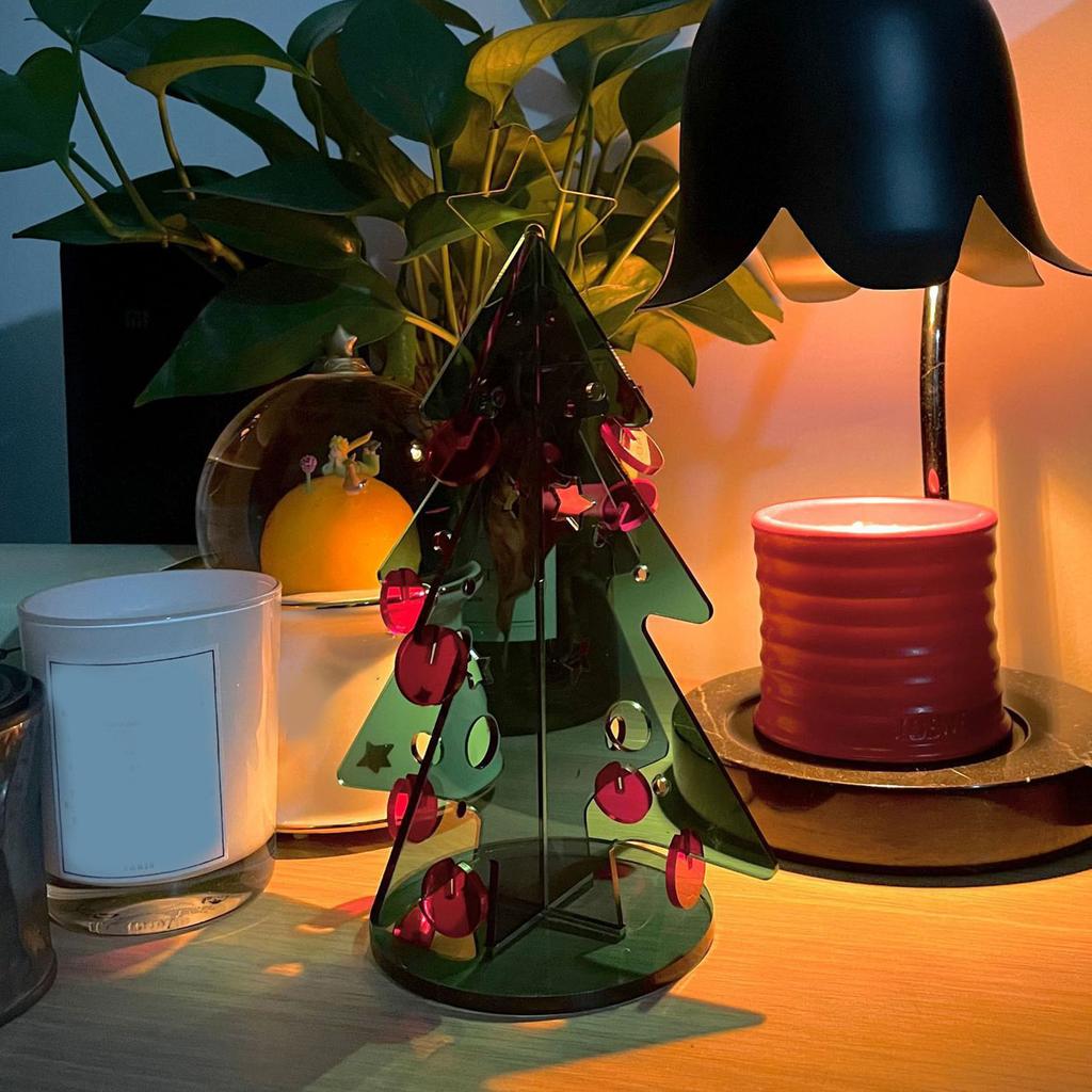 Kit DIY Acrilic Brad de Crăciun Mini Simplu de Instalare Brad de Crăciun de Birou pentru Decorare Cadou