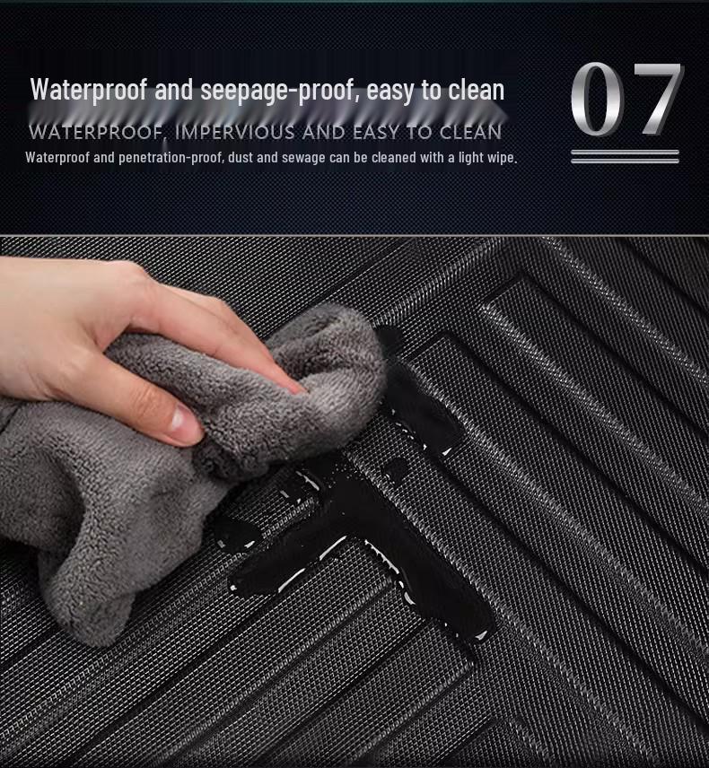 3D All-Weather TPE Floor and Trunk Mats for 2026 Chery iCAUR ICAR V27 with Carbon Fiber Texture Backrest