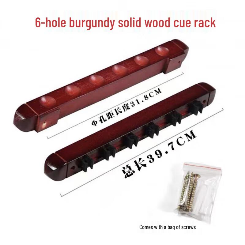 Jun Ding Ying Solid Wood Wall-Mounted Billiard Cue Rack